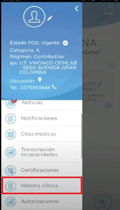 solicitar historial médico nueva aplicación móvil eps